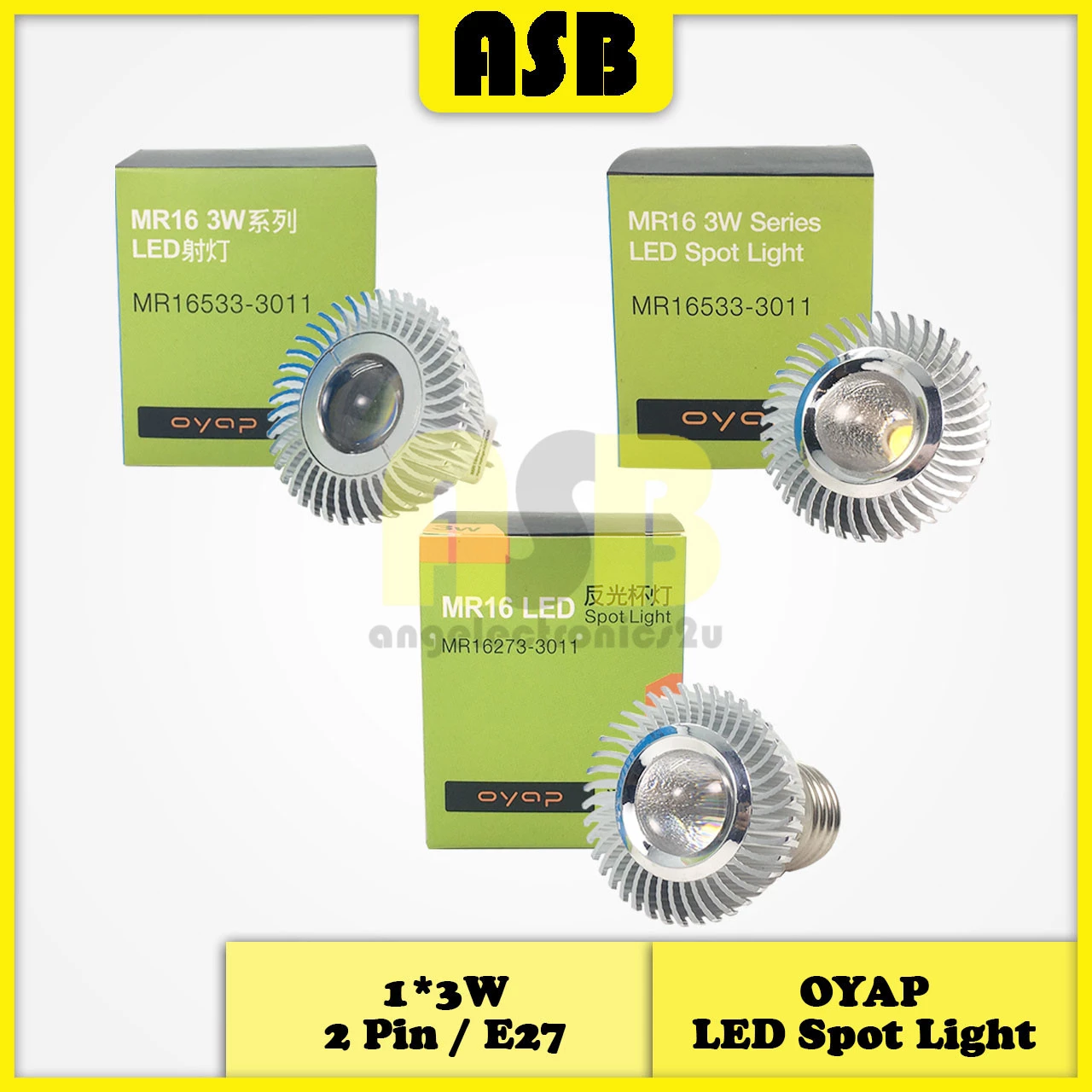 (1pc) OYAP MR16 LED Spot Light ( 2Pin / E27 ) ( DC12V / AC230V )