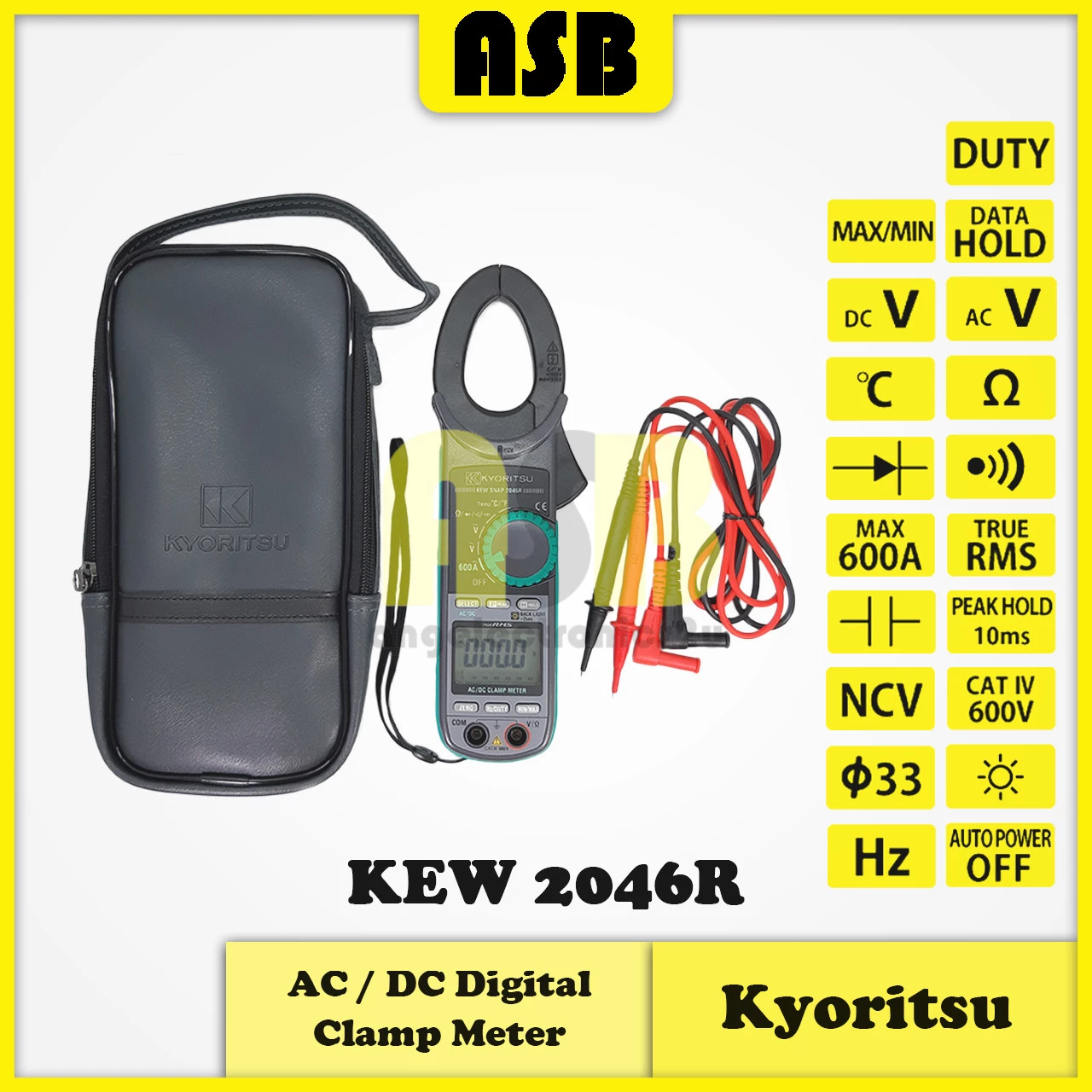 Kyoritsu KEW 2046R AC/DC Digital Clamp Meter (362007027)