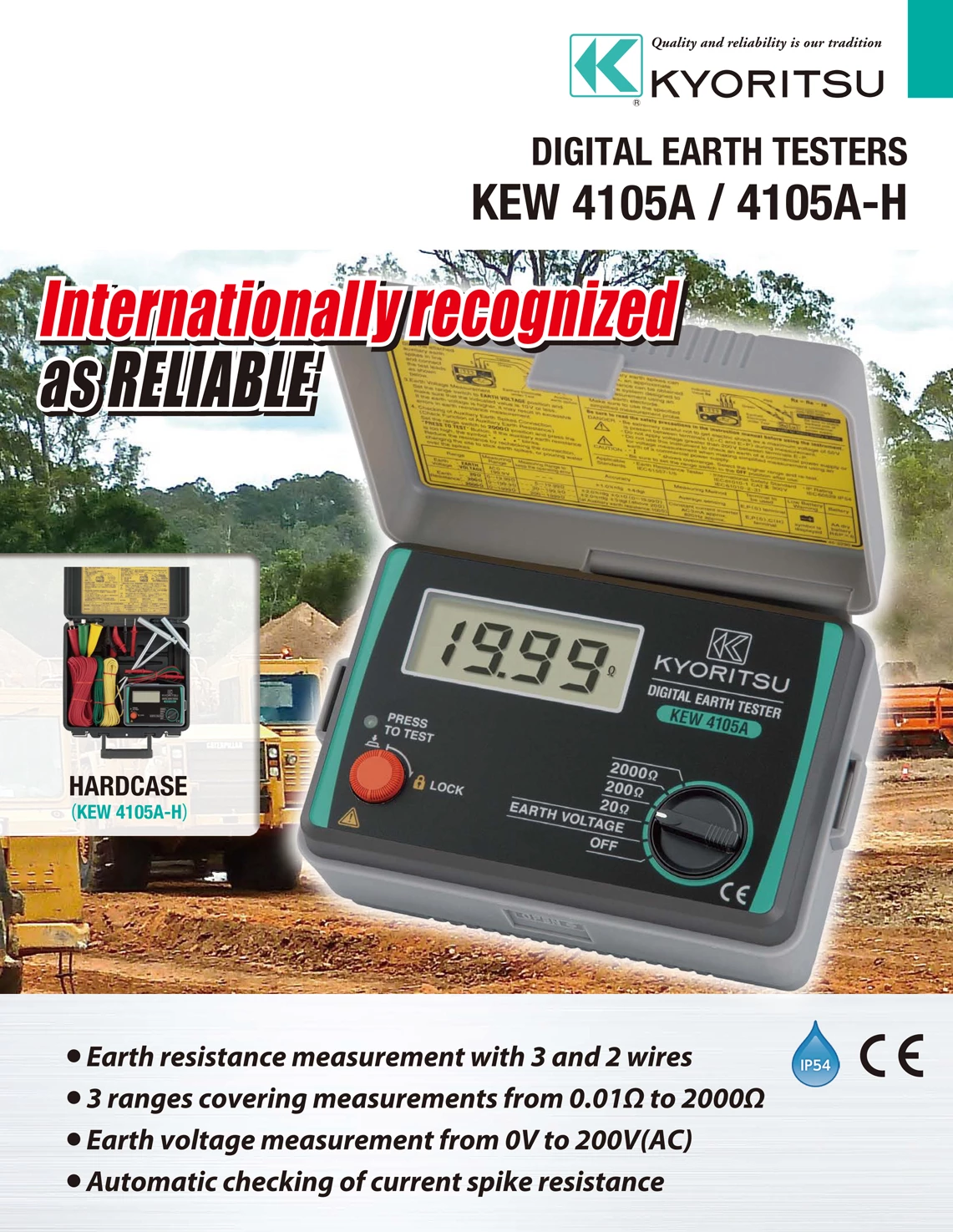 Kyoritsu KEW 4105A Digital Earth Tester (362002020)