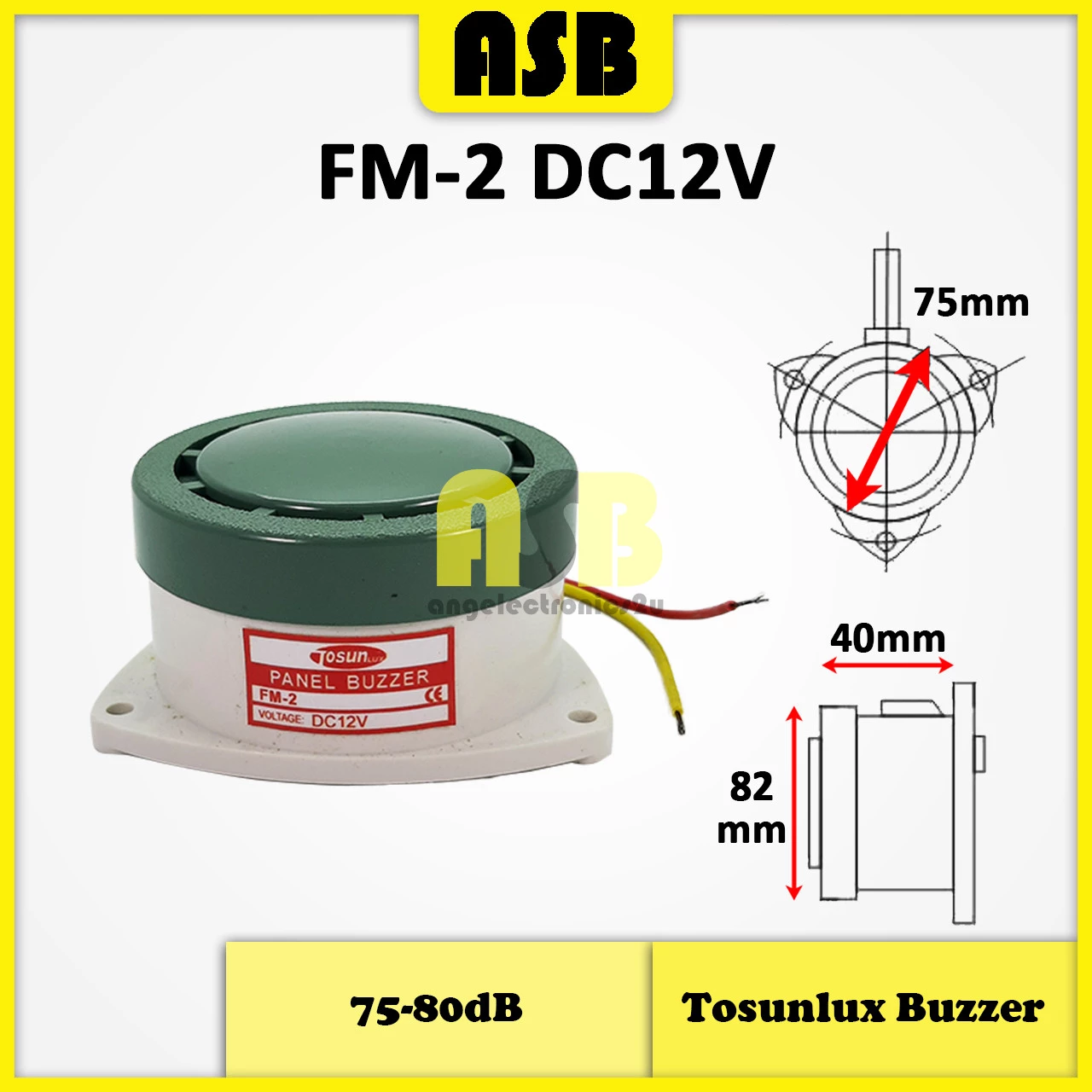 (1pc) Tosunlux FM-2 HRB-N80 Buzzer