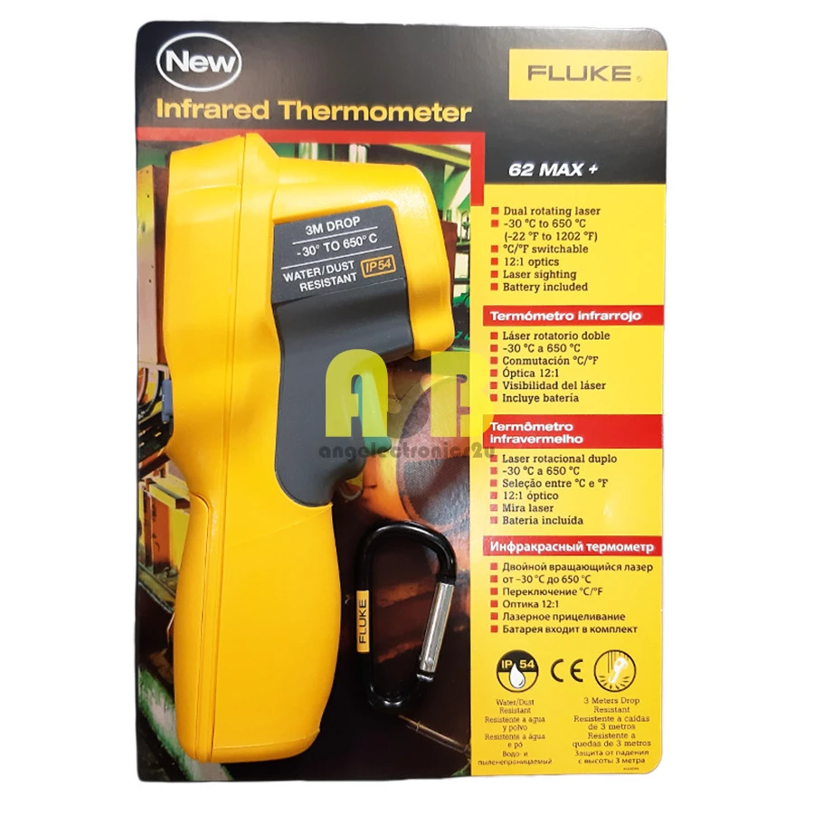 (1pc) Fluke 62 MAX+ Handheld Infrared Laser Thermometer (362005026)