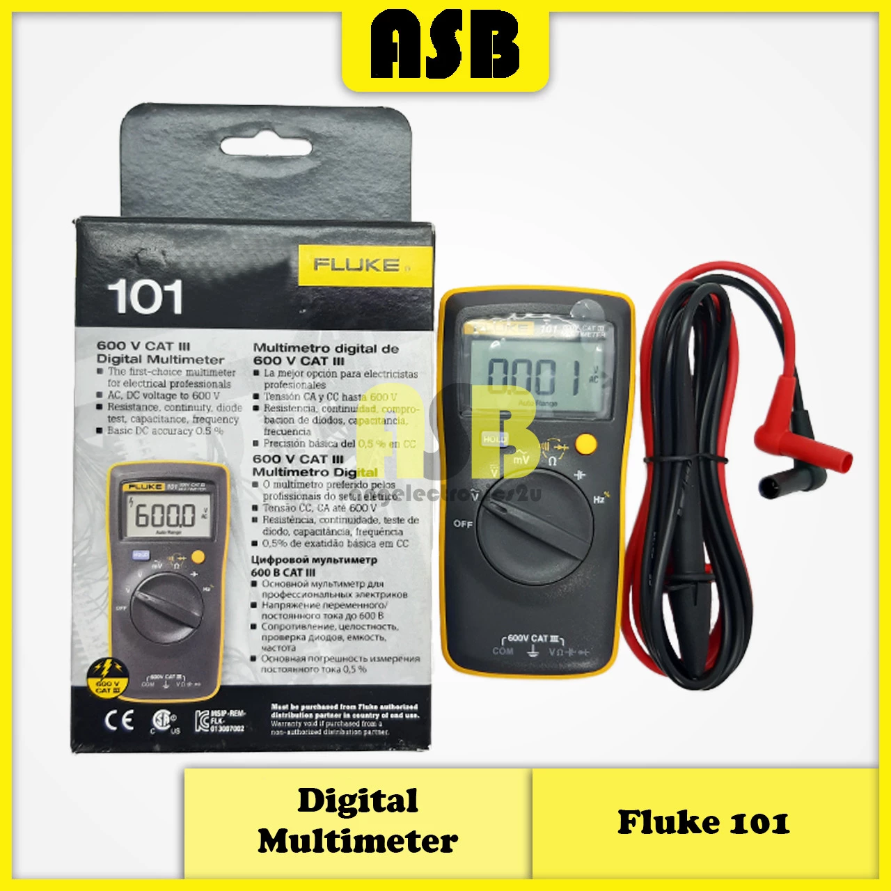 (1pc) Fluke 101 Digital Multimeter (362005035)