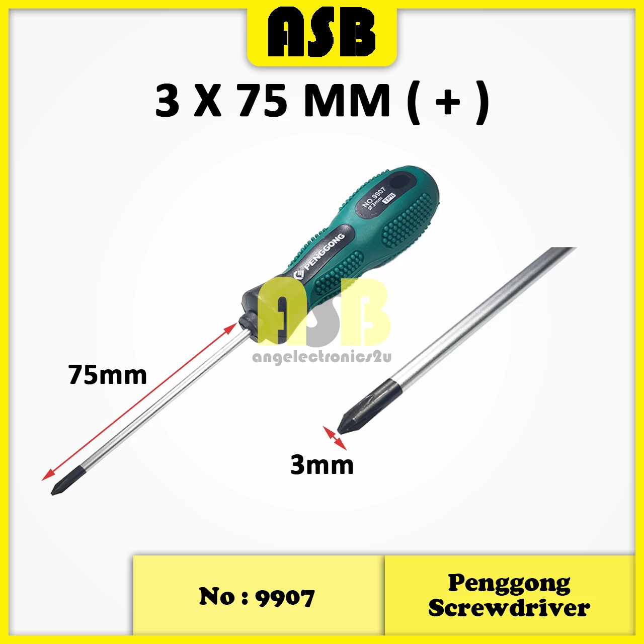 PENGGONG Screwdriver Cross Head Tip ( + ) ( Green )