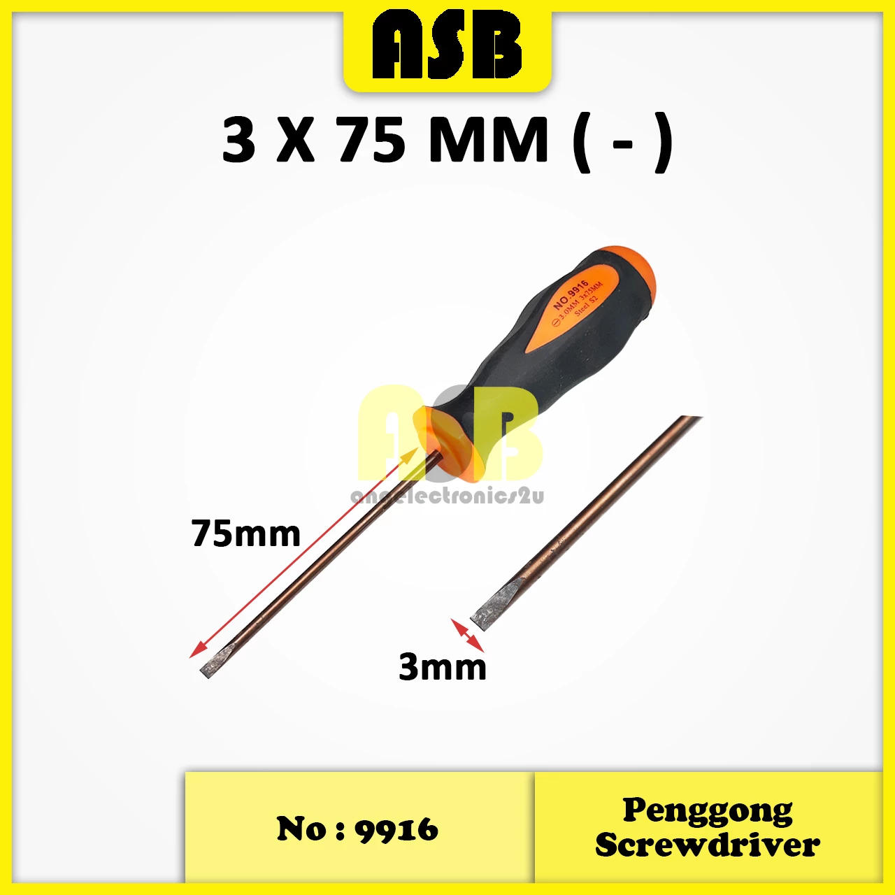 PENGGONG Screwdriver Flat Head Tip ( - ) ( Red )