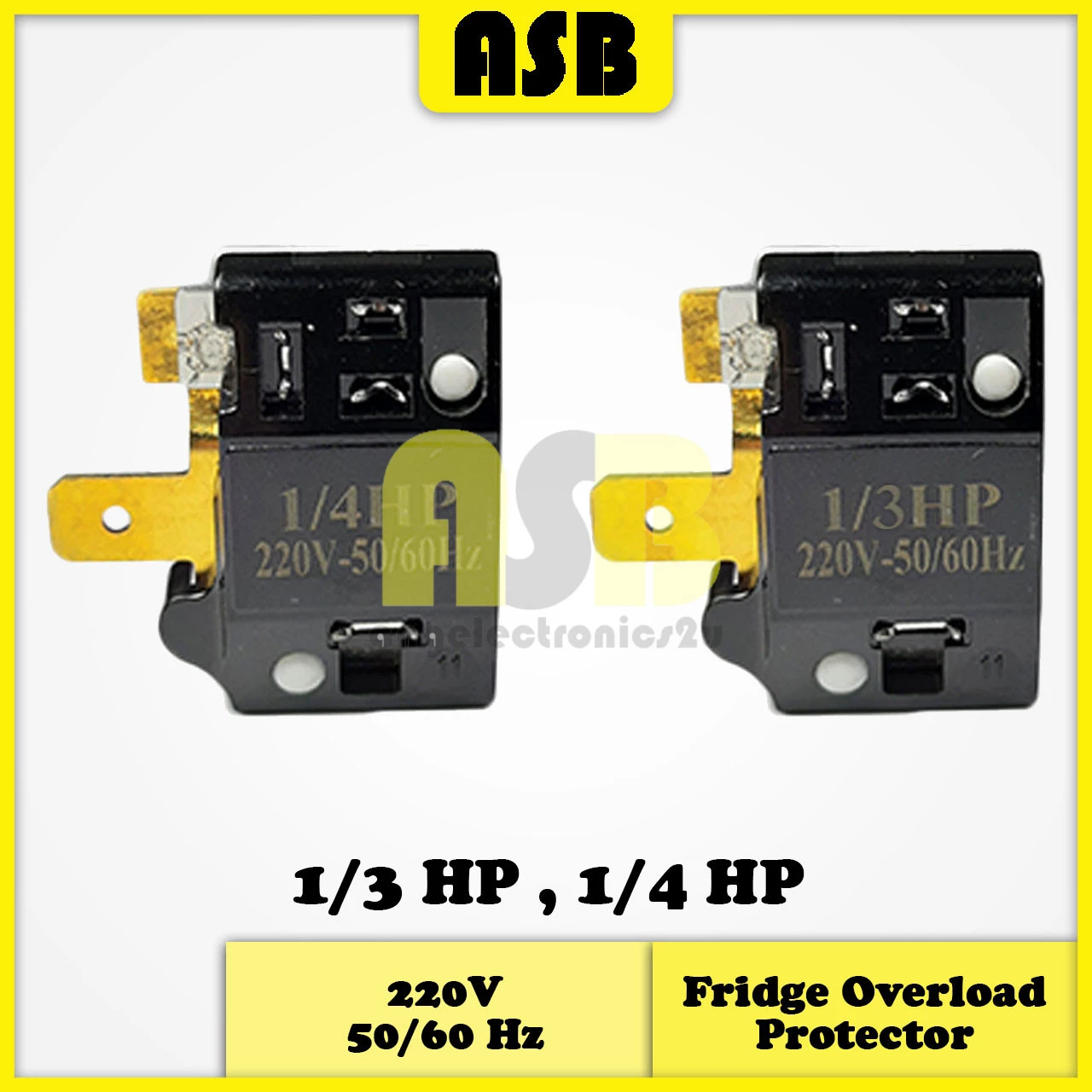 (1pc) Refrigerator Freezer Fridge Overload Protector ( 1/3HP , 1/4 HP ) 180W