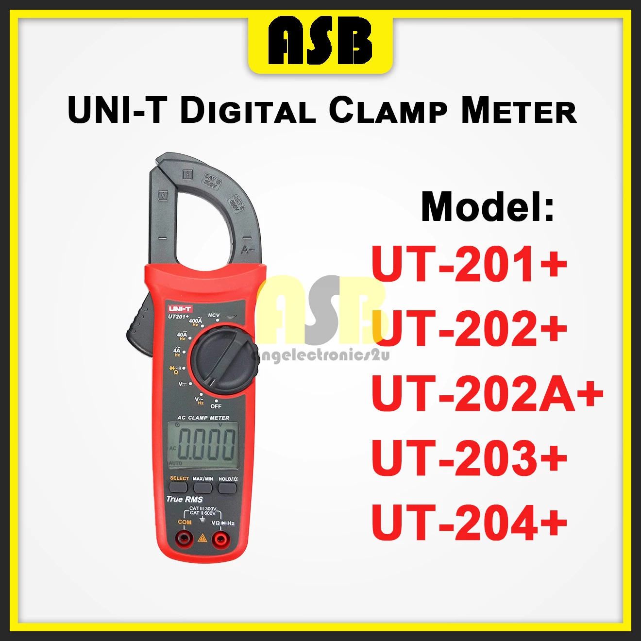 (1pc) Uni-T UT 200+ Series 400-600A Digital Clamp Meter ( UT 201+ / UT 202+ / UT 202A+ / UT 203+ / UT 204+ )